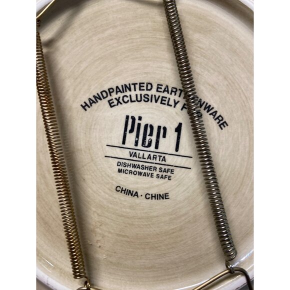 Pier 1 Vallarta Dinner Plate Handpainted Earthenware Colorful Floral Boho Decor - Picture 4 of 6